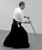 HIDARI � turn sword.