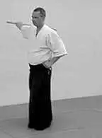 JODAN � chiburi, step back.