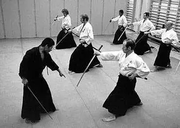 Toshikazu Ichimura, iaido, J&auml;rf&auml;lla 1973. Foto: Stefan Stenudd.