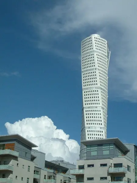 Turning Torso in Malm�, Sweden. Photo by Stefan Stenudd.