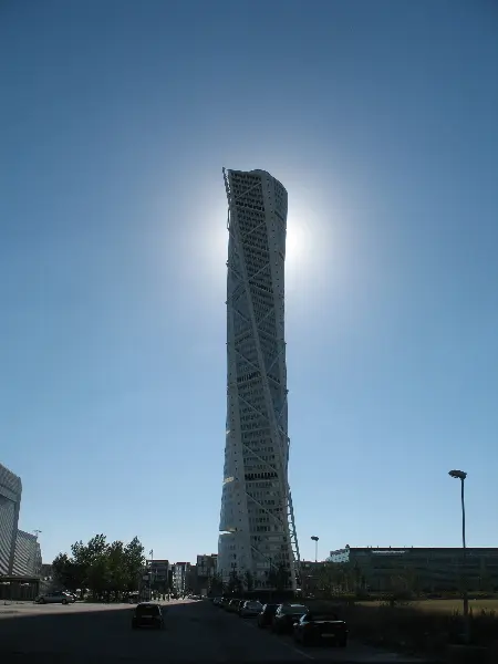 Turning Torso in Malm�, Sweden. Photo by Stefan Stenudd.