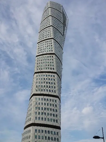 Turning Torso in Malm�, Sweden. Photo by Stefan Stenudd.